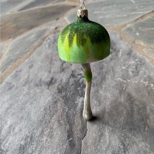New🌟Terrain- Anthropologie- Festive Green Mushroom Ornament